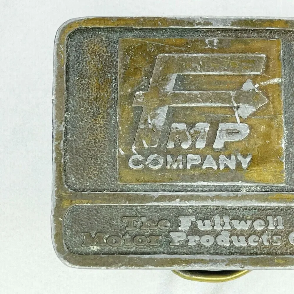 Vintage Stephen Gould Bronze Motor Products Belt Buckle ✨